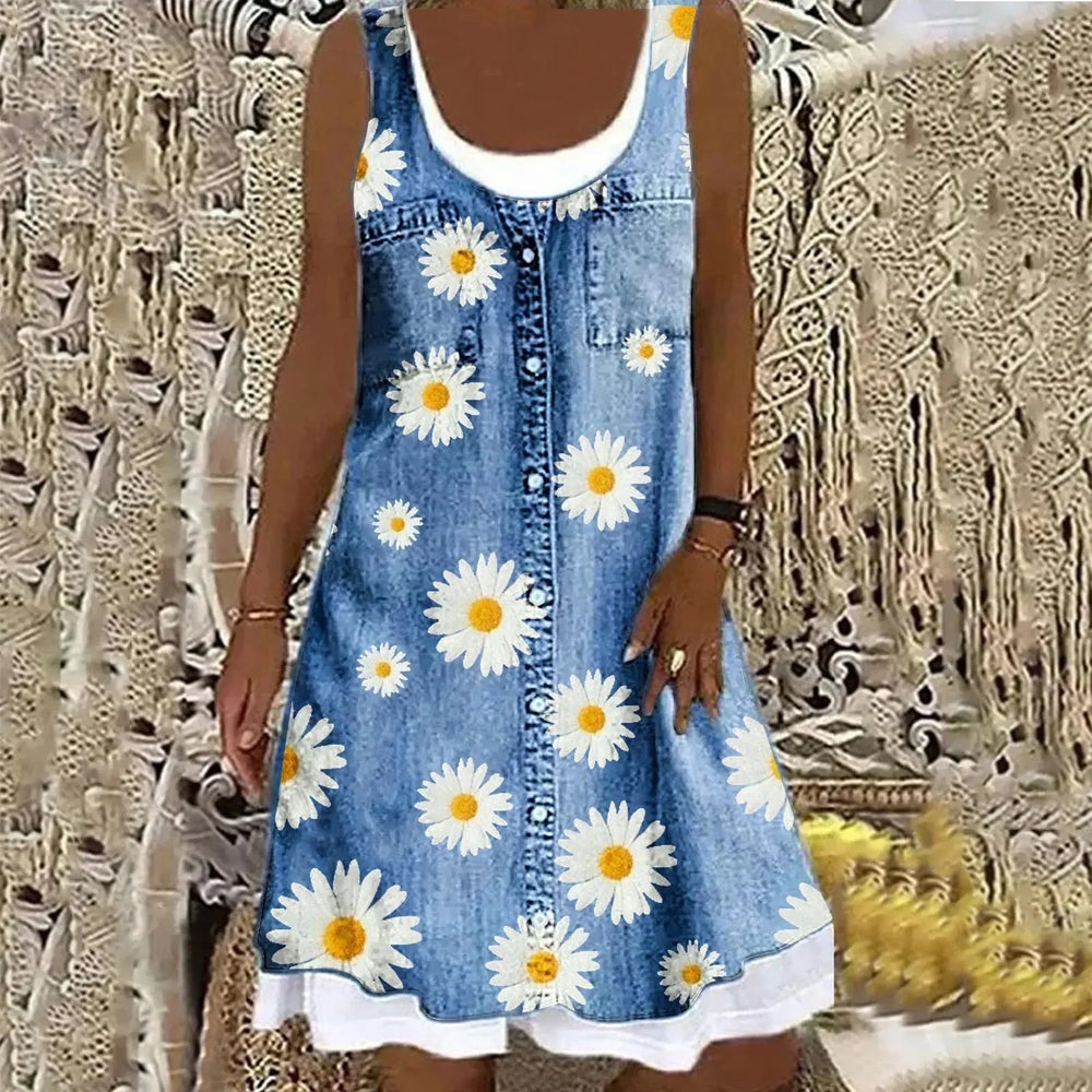 Viola - Mjuk och Elegant Denimklänning Anna & Maja