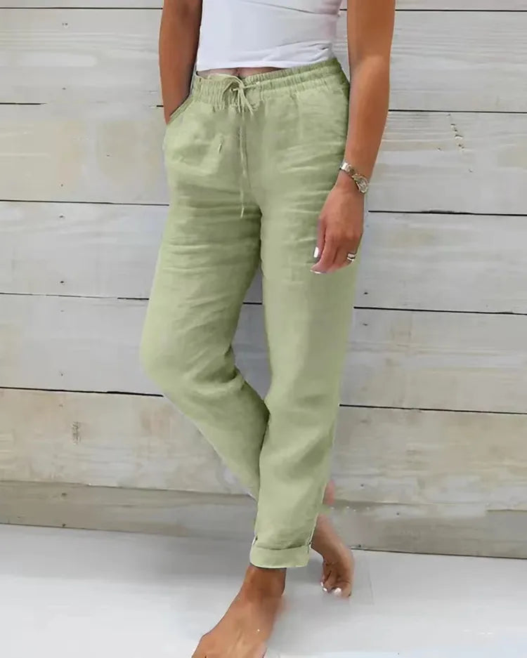 Elisa™ | Cotton Linen Casual Trousers